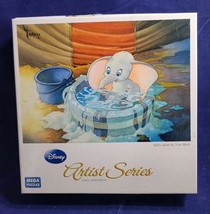 1000 piece Mega Puzzles Disney Artist Series Dumbo Bathing Used Good Condition